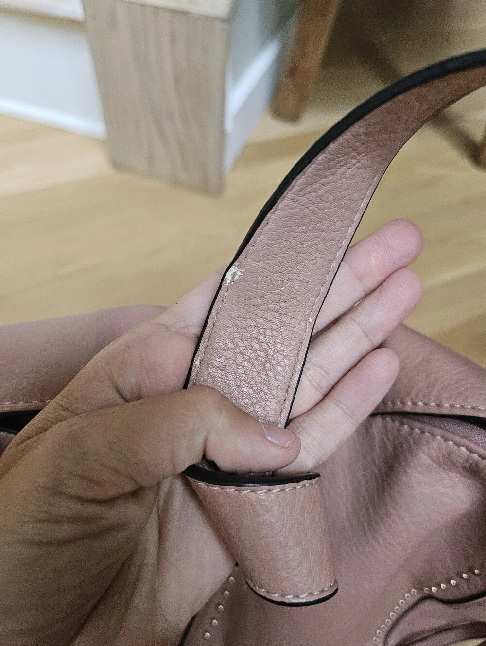 Montana West Concealed Carry Purse Dusty Pink Gold-Studded Faux Leather Hobo Bag